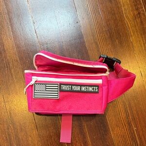 Bold Pink Waist Bag with Inspirational Patch